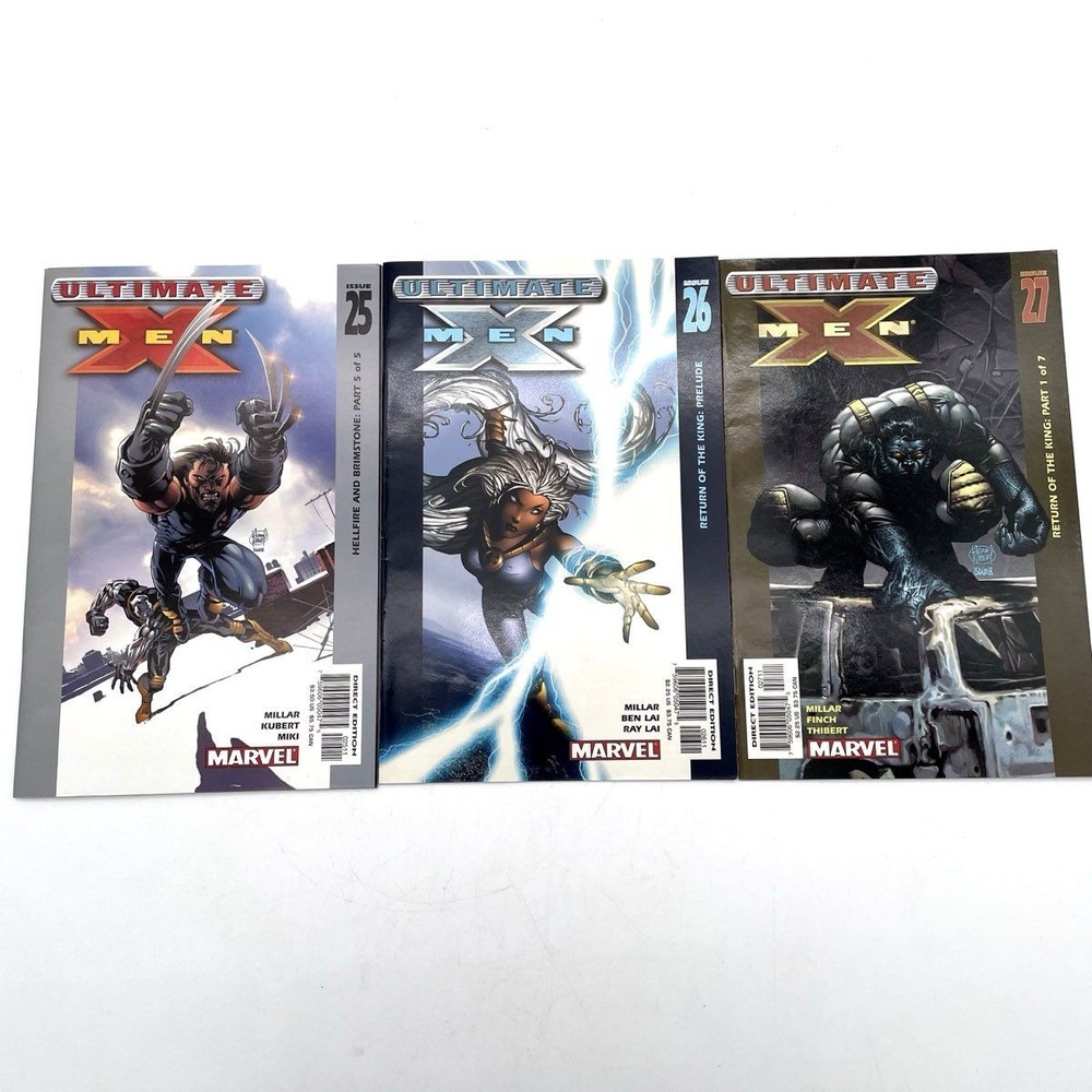 Marvel Ultimate X-Men Comic Lot #25 #26 #27 Mark Millar Adam Kubert 2003